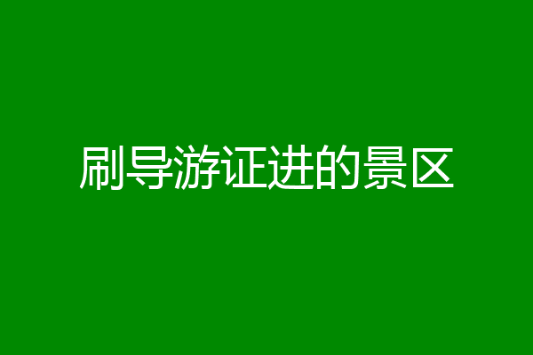 刷导游证进的景区