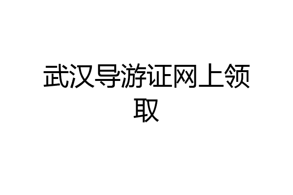 武汉导游证网上领取