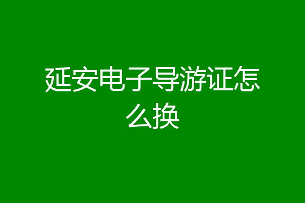 延安电子导游证怎么换