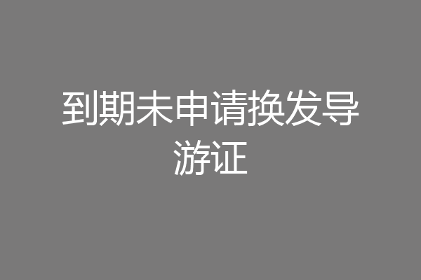 到期未申请换发导游证