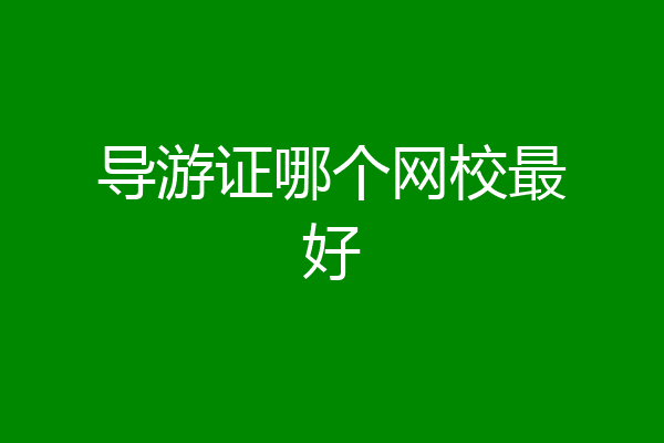 导游证哪个网校最好