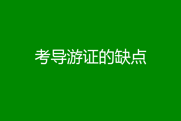 考导游证的缺点