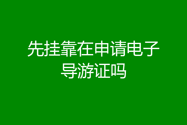 先挂靠在申请电子导游证吗