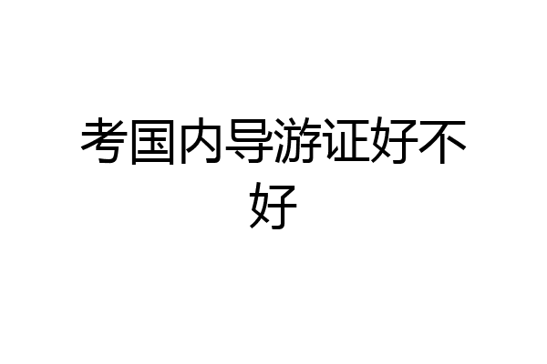 考国内导游证好不好