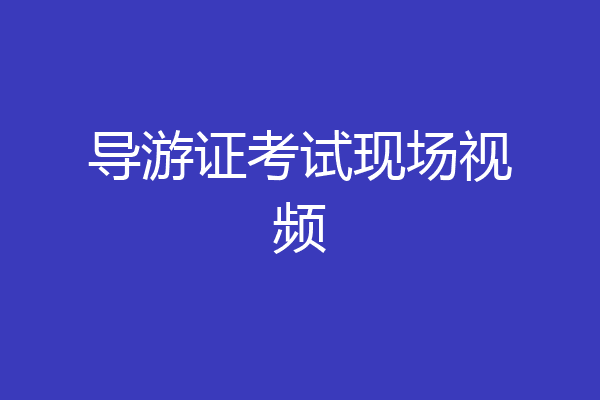 导游证考试现场视频