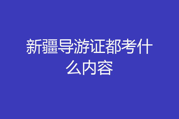 新疆导游证都考什么内容