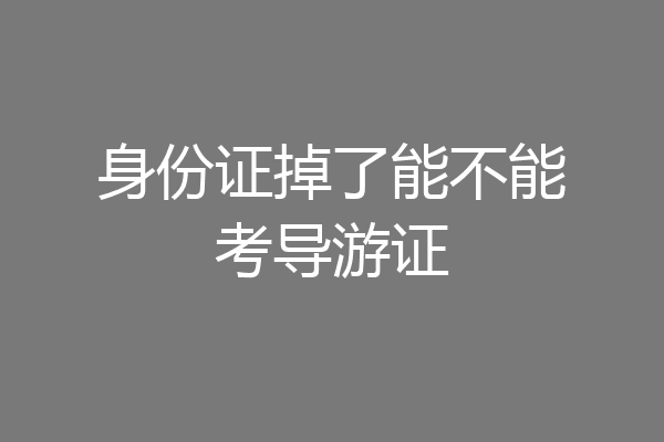身份证掉了能不能考导游证