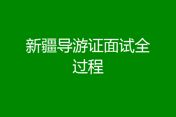 新疆导游证面试全过程