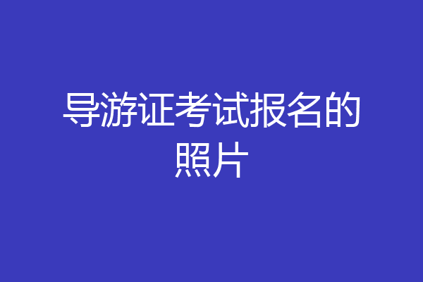 导游证考试报名的照片