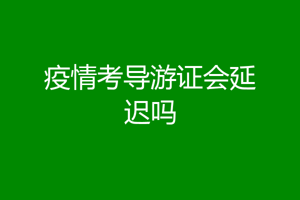 疫情考导游证会延迟吗
