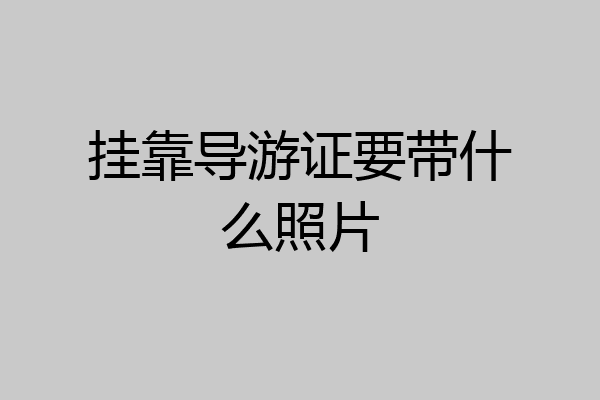 挂靠导游证要带什么照片