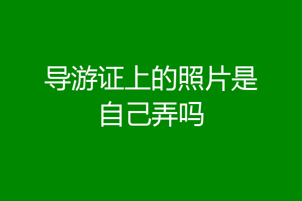 导游证上的照片是自己弄吗