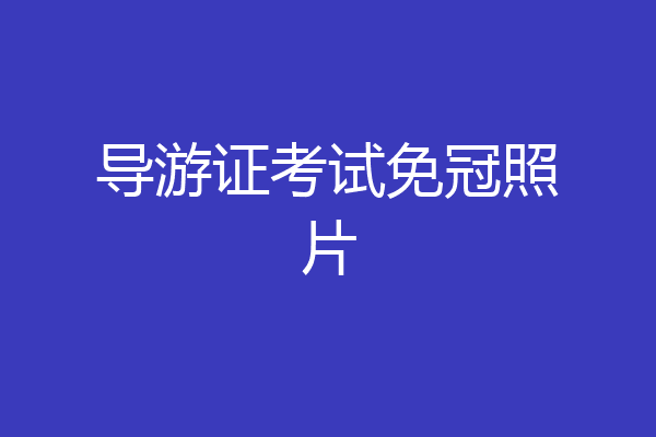 导游证考试免冠照片