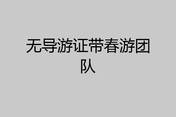 无导游证带春游团队