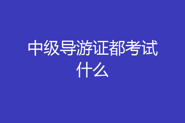 中级导游证都考试什么