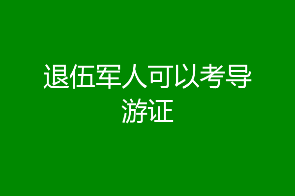 退伍军人可以考导游证