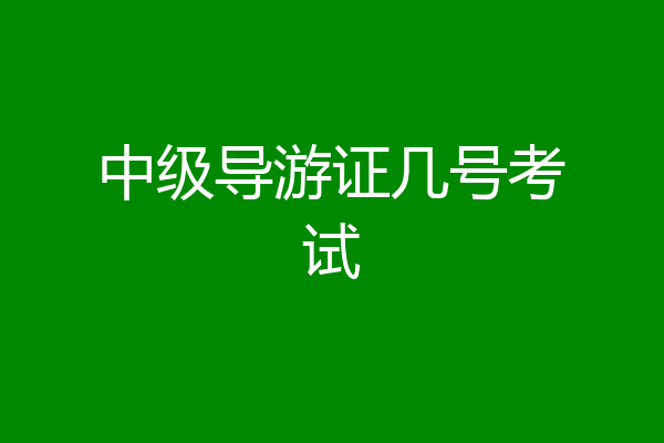 中级导游证几号考试