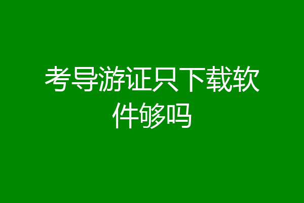 考导游证只下载软件够吗