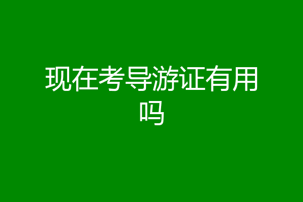 现在考导游证有用吗