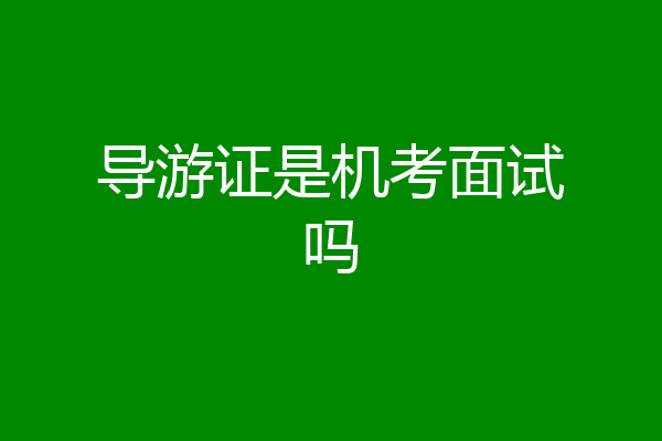 导游证是机考面试吗
