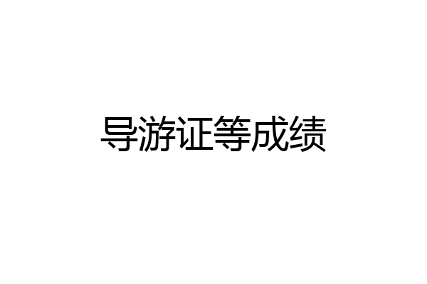 导游证等成绩