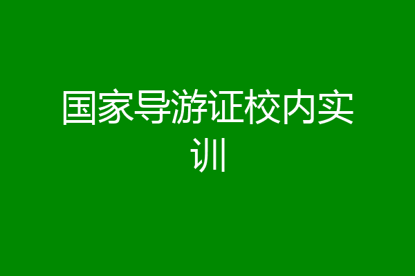 国家导游证校内实训
