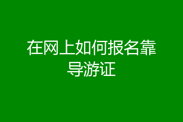 在网上如何报名靠导游证