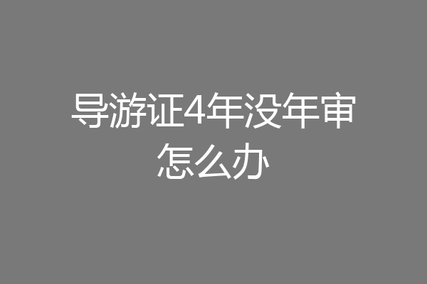 导游证4年没年审怎么办