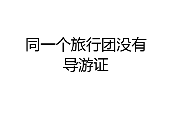同一个旅行团没有导游证