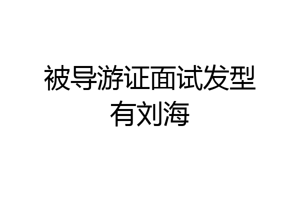 被导游证面试发型有刘海
