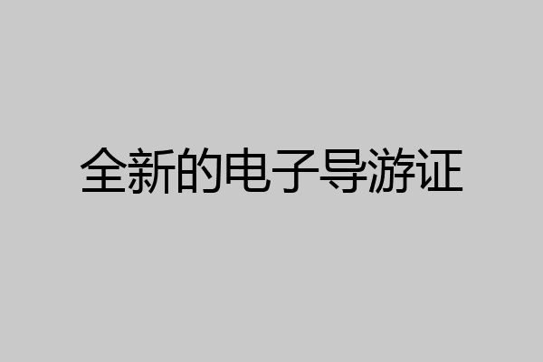 全新的电子导游证