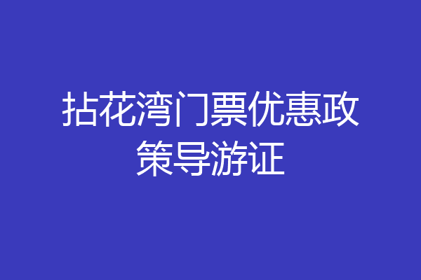 拈花湾门票优惠政策导游证