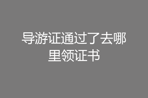 导游证通过了去哪里领证书