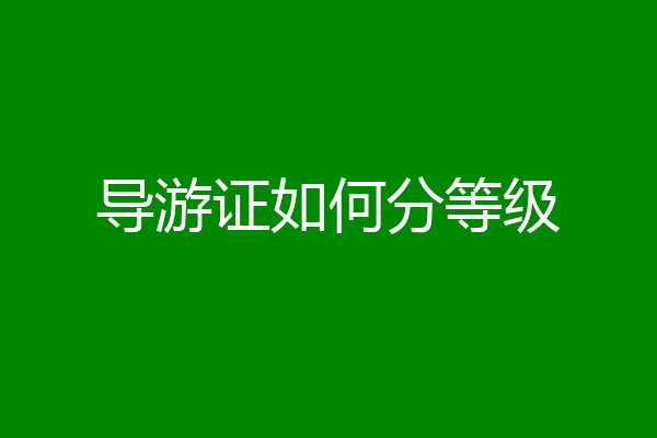 导游证如何分等级