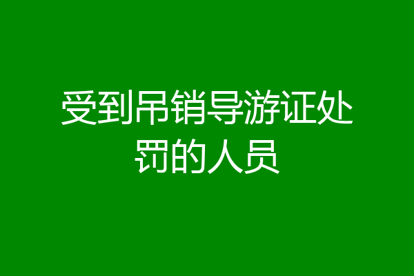 受到吊销导游证处罚的人员