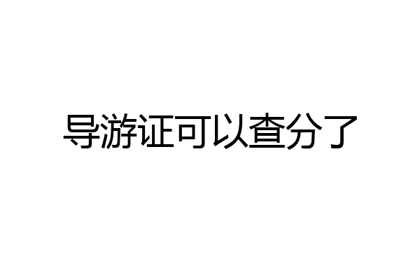 导游证可以查分了