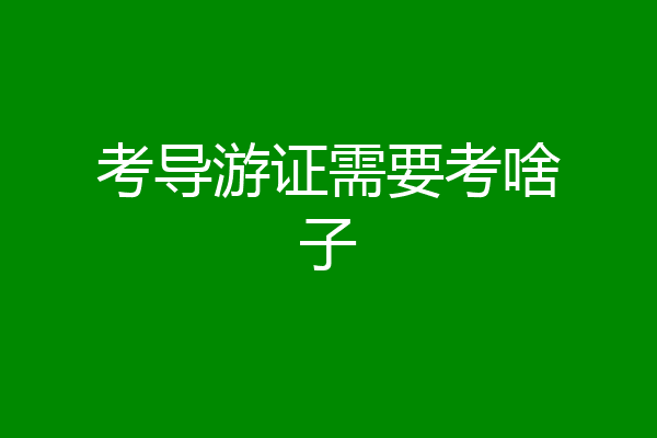 考导游证需要考啥子