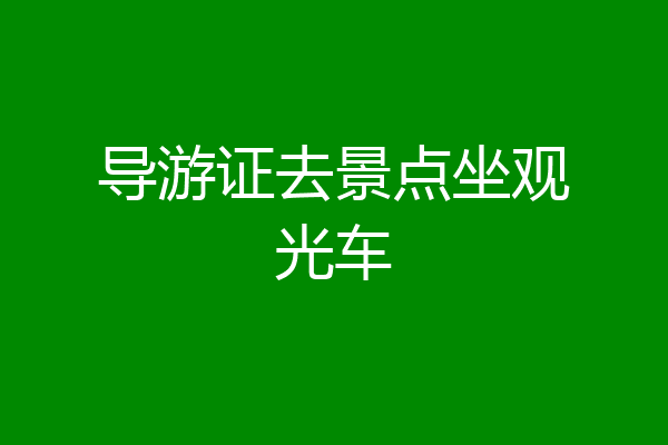 导游证去景点坐观光车