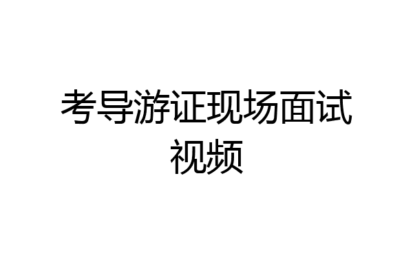 考导游证现场面试视频