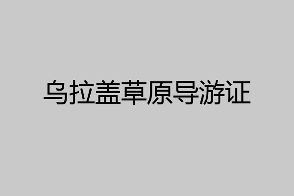 乌拉盖草原导游证