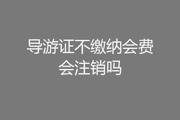 导游证不缴纳会费会注销吗