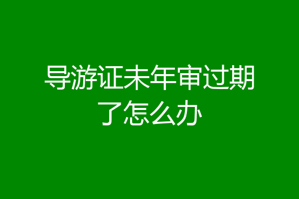 导游证未年审过期了怎么办