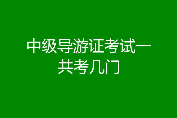 中级导游证考试一共考几门
