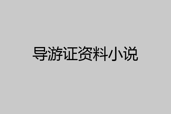 导游证资料小说