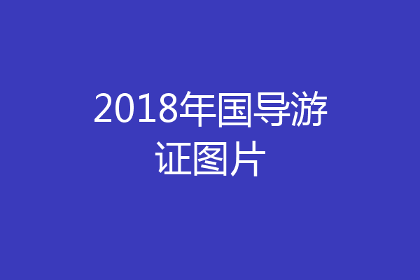 2018年国导游证图片