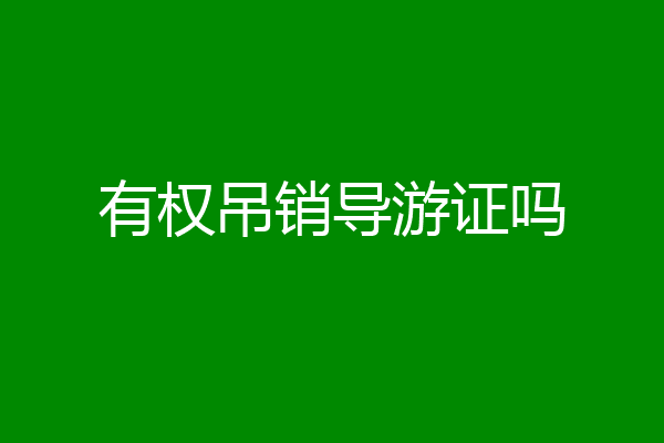 有权吊销导游证吗