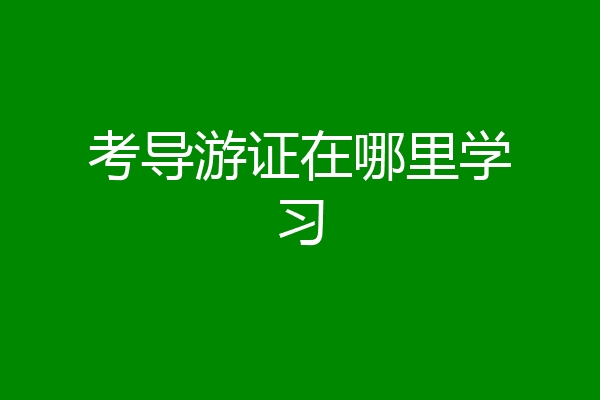 考导游证在哪里学习