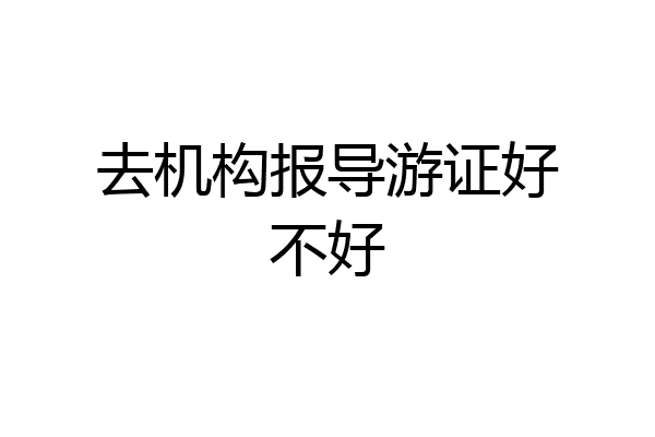 去机构报导游证好不好