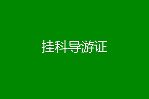 挂科导游证