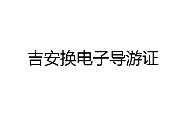 吉安换电子导游证